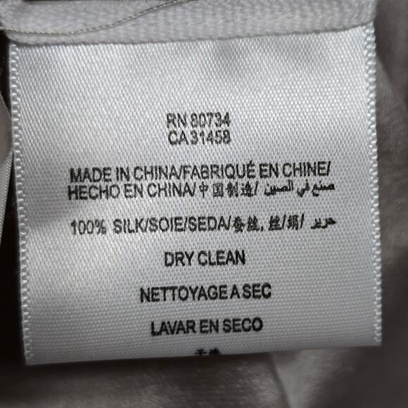 BCBGMaxAzria Tina Silk Feather Print Shirt Dress Medium - Picture 7 of 9